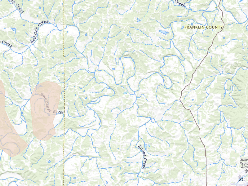 Radar-estimated hail-size map of the storm over Sullivan, MO on May 31, 2026