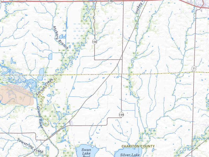 Radar-estimated hail-size map of the storm over Sumner, MO on Apr 26, 2026