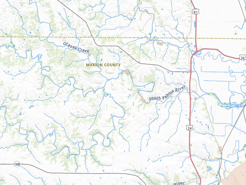 Radar-estimated hail-size map of the storm over Taylor, MO on Apr 27, 2026