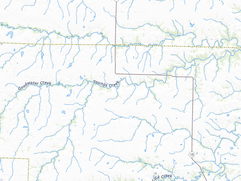 Radar-estimated hail-size map of the storm over Thompson, MO on Jun 11, 2026