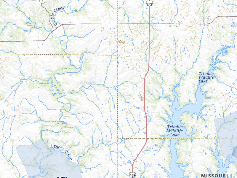 NEXRAD radar-signature map of the hail storm over Trimble, MO on Aug 5, 2026