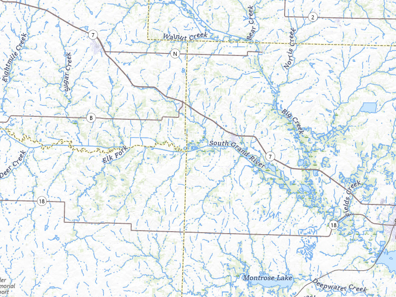 NEXRAD radar-signature map of the hail storm over Urich, MO on Jul 4, 2026