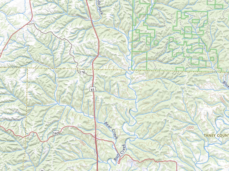 Radar-estimated hail-size map of the storm over Walnut Shade, MO on Apr 28, 2026