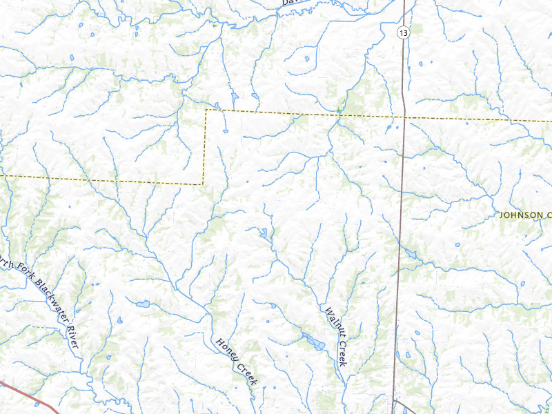 Radar-estimated hail-size map of the storm over Warrensburg, MO on Jun 12, 2026