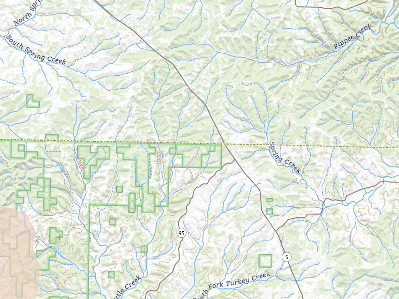 Radar-estimated hail-size map of the storm over Wasola, MO on Jul 4, 2026