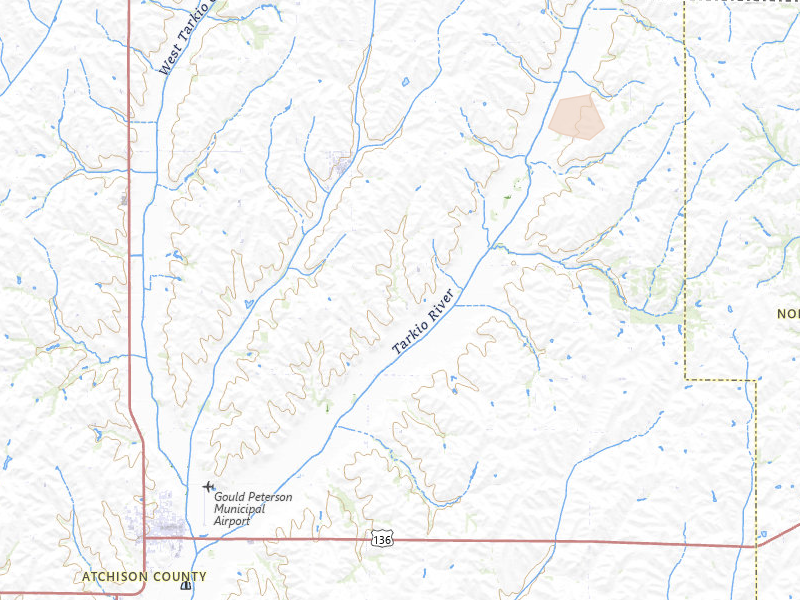 Radar-estimated hail-size map of the storm over Westboro, MO on Jul 3, 2026