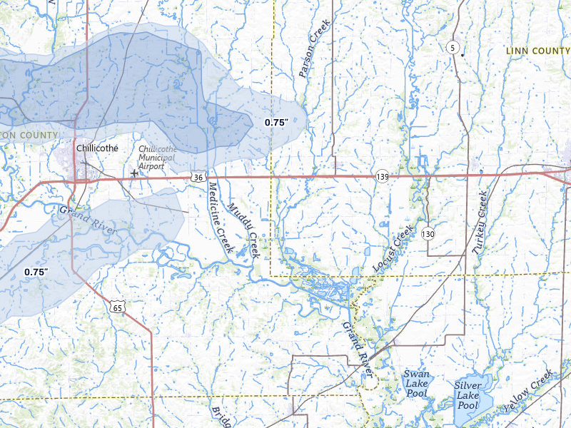NEXRAD radar-signature map of the hail storm over Wheeling, MO on May 31, 2026