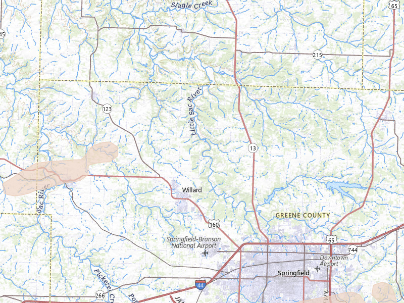 Radar-estimated hail-size map of the storm over Willard, MO on Apr 27, 2026