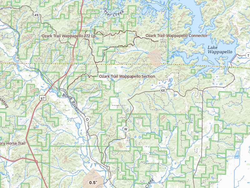 Radar-estimated hail-size map of the storm over Williamsville, MO on Jul 21, 2026