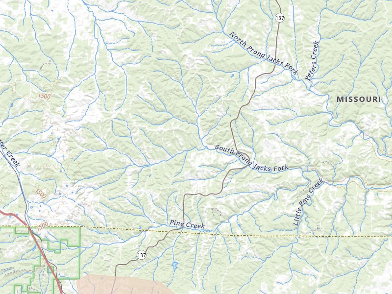Radar-estimated hail-size map of the storm over Willow Springs, MO on Apr 23, 2026