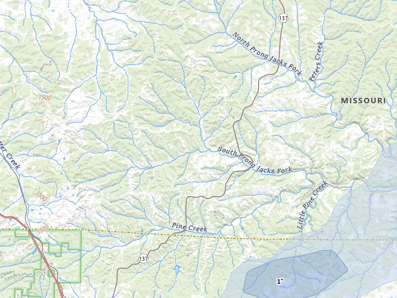 NEXRAD radar-signature map of the hail storm over Willow Springs, MO on Apr 28, 2026