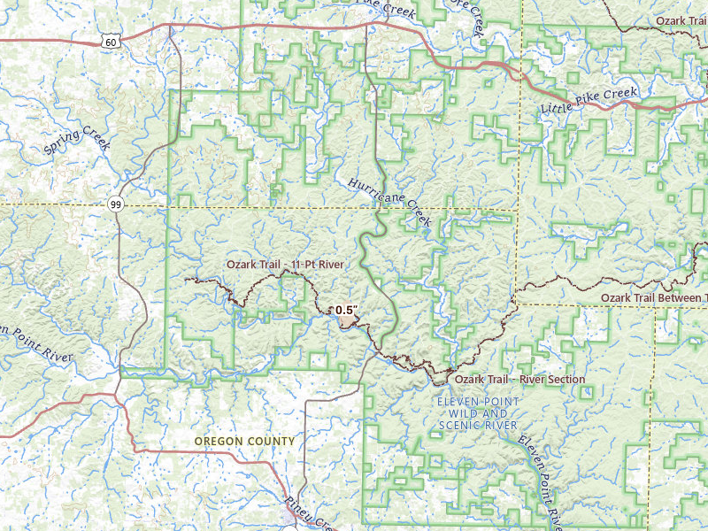 Radar-estimated hail-size map of the storm over Winona, MO on Jul 11, 2026