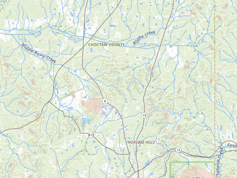 Radar-estimated hail-size map of the storm over Ackerman, MS on Aug 18, 2026