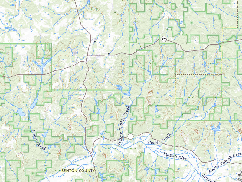 Radar-estimated hail-size map of the storm over Ashland, MS on Jun 1, 2026
