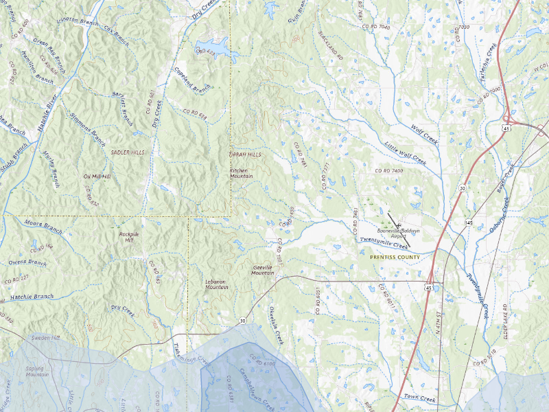 NEXRAD radar-signature map of the hail storm over Baldwyn, MS on Sep 6, 2026