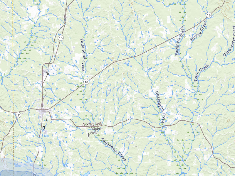 NEXRAD radar-signature map of the hail storm over Bay Springs, MS on May 10, 2026