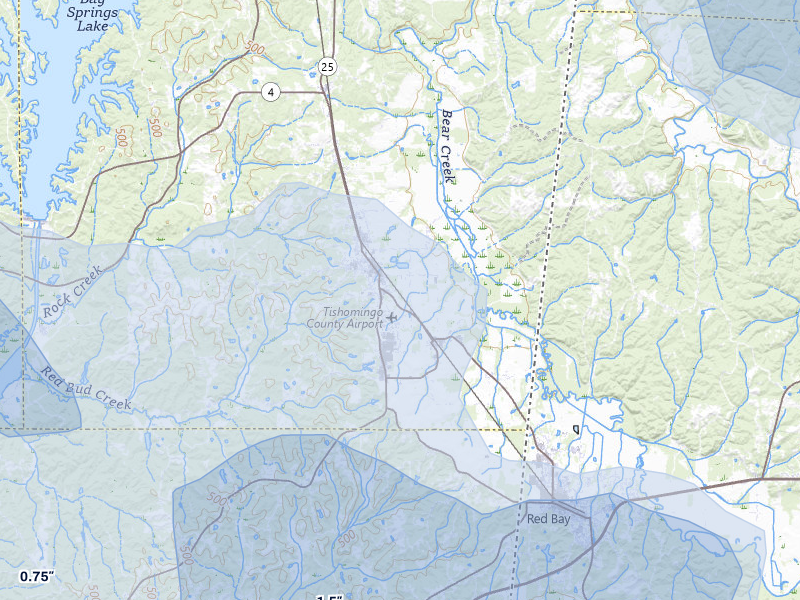 NEXRAD radar-signature map of the hail over Belmont, MS