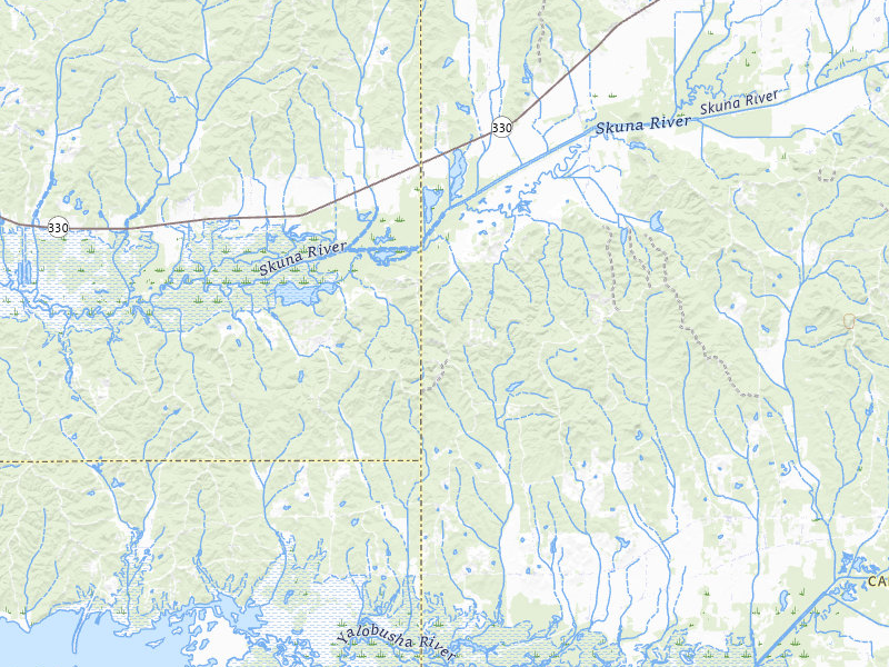 Radar-estimated hail-size map of the storm over Big Creek, MS on Apr 28, 2026