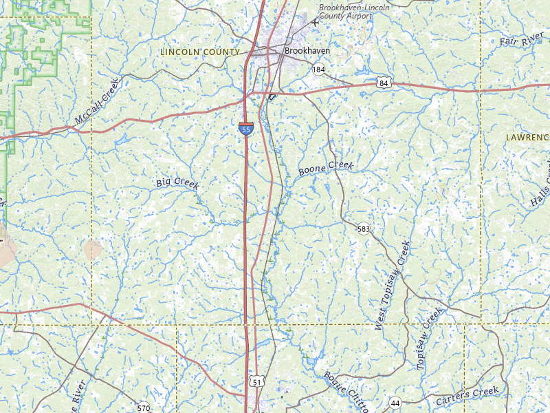 Radar-estimated hail-size map of the storm over Bogue Chitto, MS on Jul 30, 2026