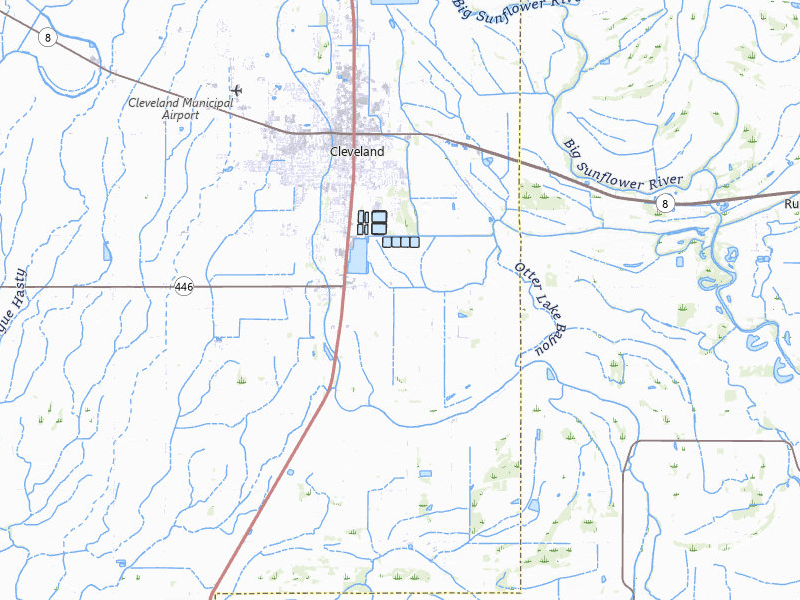 Radar-estimated hail-size map of the storm over Boyle, MS on Jul 2, 2026
