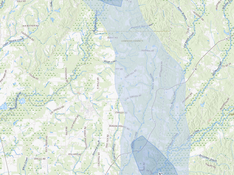 NEXRAD radar-signature map of the hail storm over Caledonia, MS on Aug 26, 2026