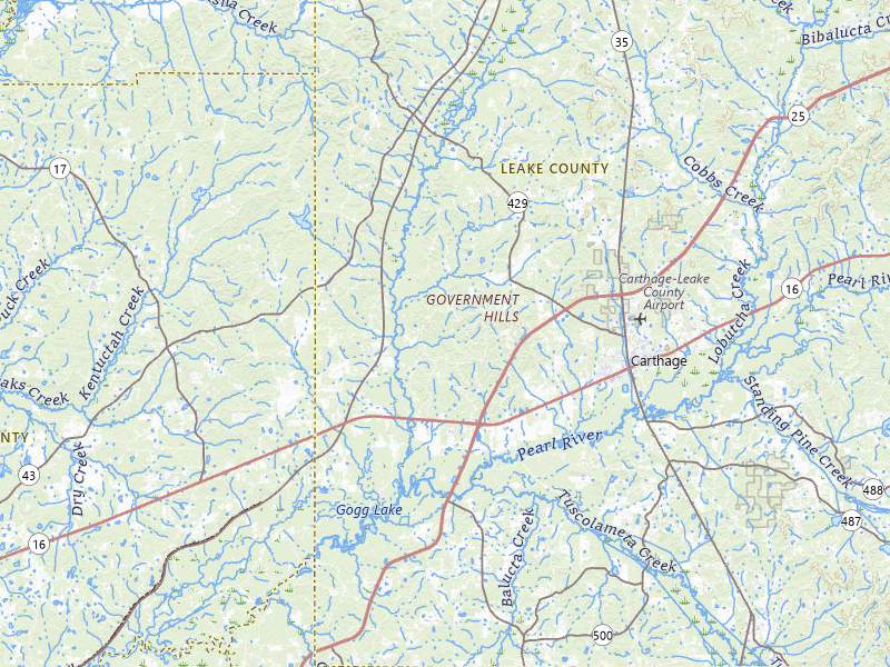 NEXRAD radar-signature map of the hail storm over Carthage, MS on May 8, 2026