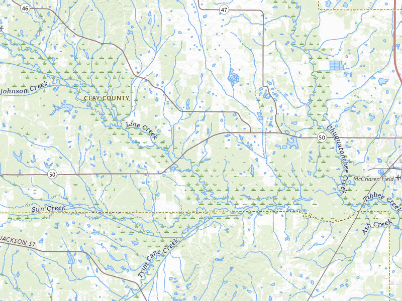 Radar-estimated hail-size map of the storm over Cedarbluff, MS on Apr 28, 2026