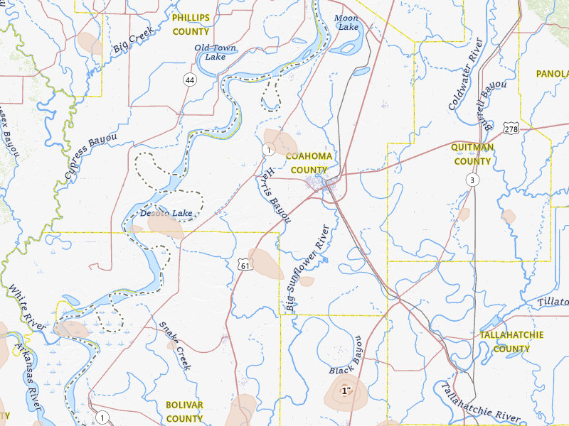 Radar-estimated hail-size map of the storm over Clarksdale, MS on Aug 26, 2026