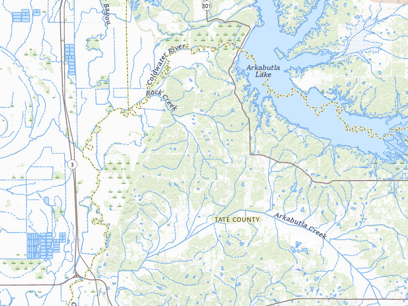 Radar-estimated hail-size map of the storm over Coldwater, MS on Feb 26, 2026
