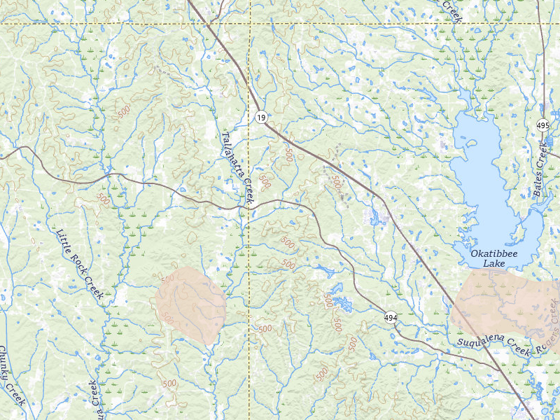 Radar-estimated hail-size map of the storm over Collinsville, MS on Apr 28, 2026