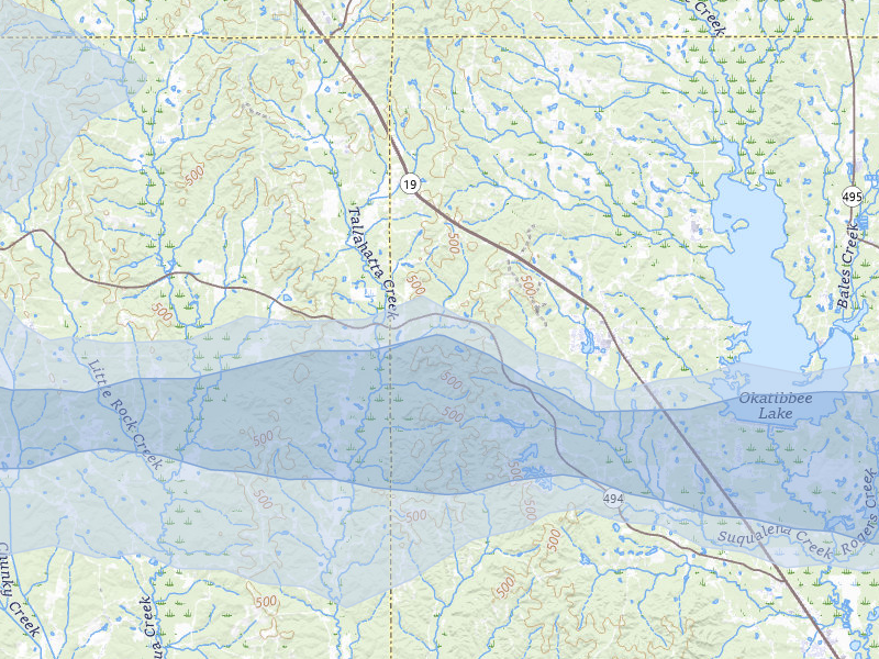 NEXRAD radar-signature map of the hail storm over Collinsville, MS on Apr 28, 2026