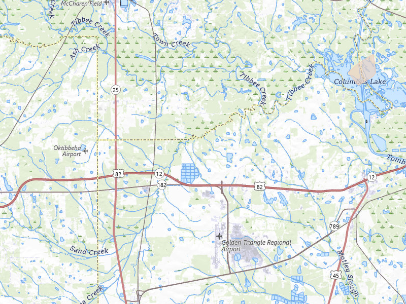 Radar-estimated hail-size map of the storm over Columbus, MS on Apr 1, 2026