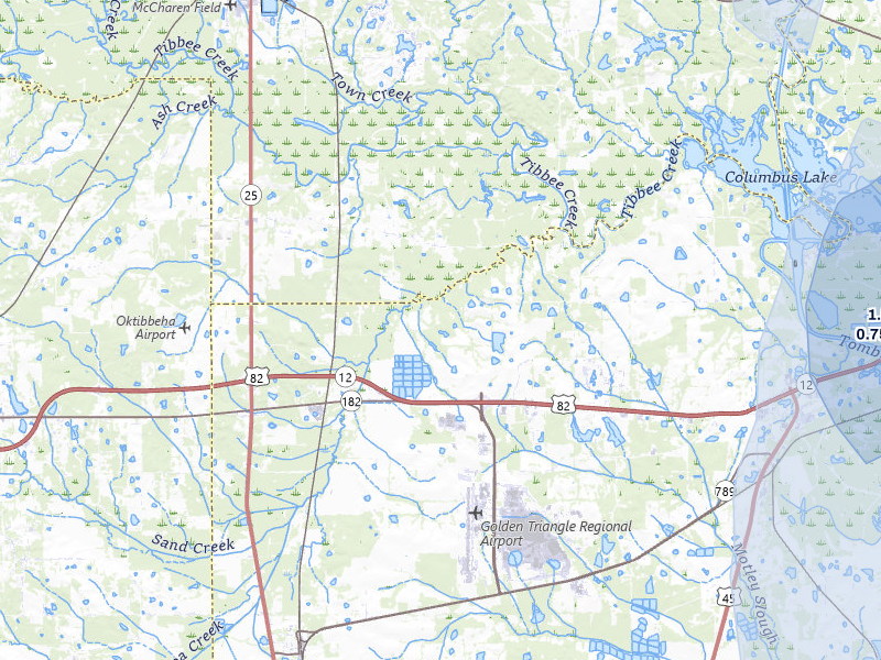 NEXRAD radar-signature map of the hail storm over Columbus, MS on Apr 1, 2026