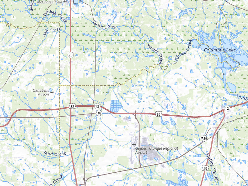 NEXRAD radar-signature map of the hail storm over Columbus, MS on Jun 1, 2026