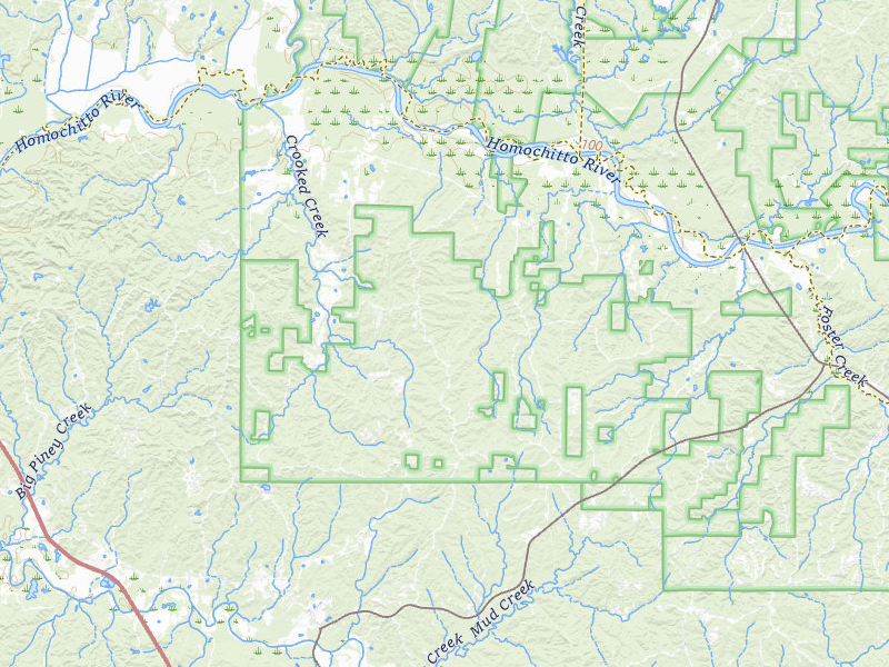 Radar-estimated hail-size map of the storm over Crosby, MS on Jul 1, 2026