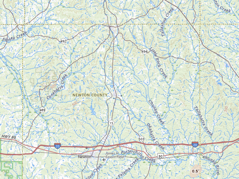 Radar-estimated hail-size map of the storm over Decatur, MS on Jul 6, 2026