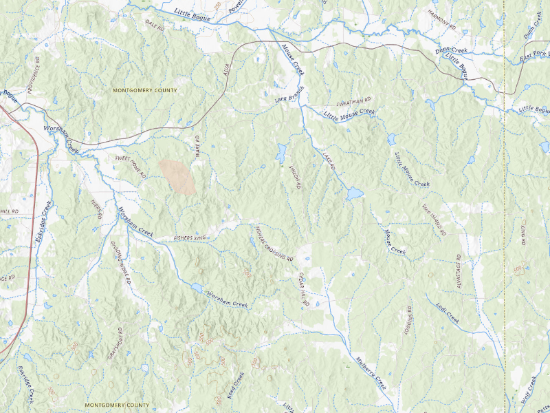 Radar-estimated hail-size map of the storm over Duck Hill, MS on Sep 12, 2026