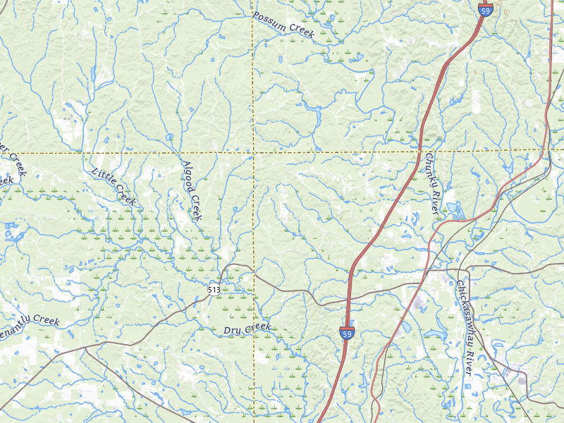 NEXRAD radar-signature map of the hail storm over Enterprise, MS on May 6, 2026