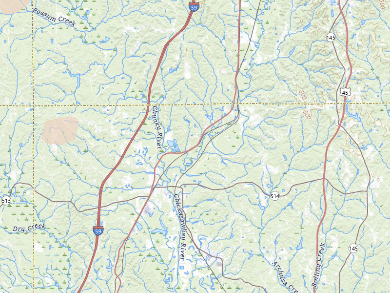 Radar-estimated hail-size map of the storm over Enterprise, MS on Jul 6, 2026