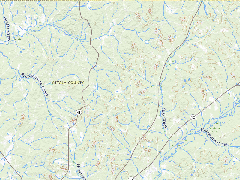 Radar-estimated hail-size map of the storm over Ethel, MS on Jul 2, 2026