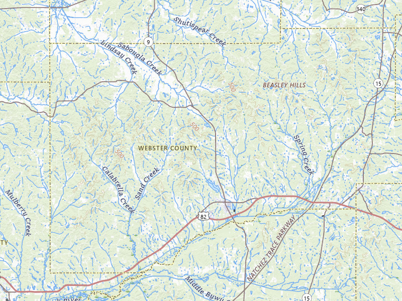 Radar-estimated hail-size map of the storm over Eupora, MS on May 10, 2026