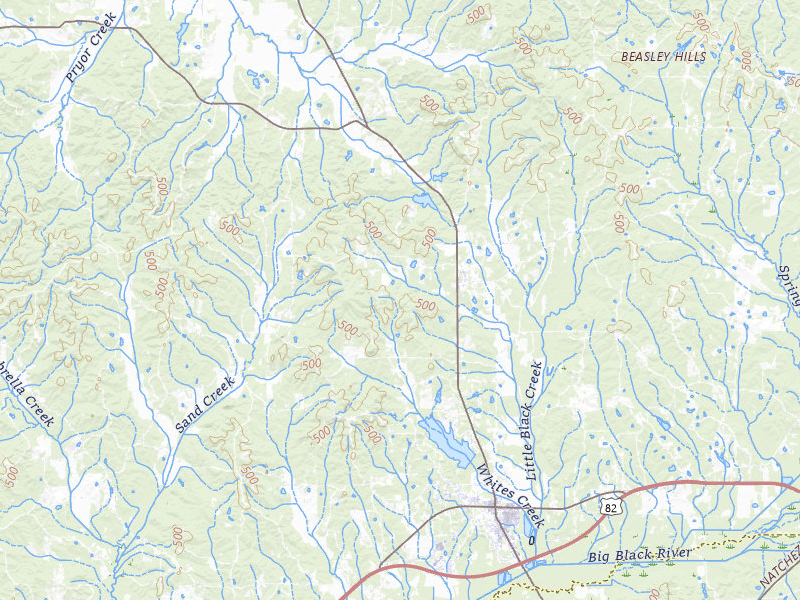 Radar-estimated hail-size map of the storm over Eupora, MS on Jul 1, 2026