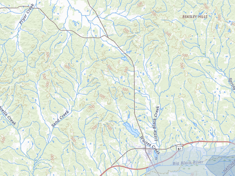 NEXRAD radar-signature map of the hail over Eupora, MS