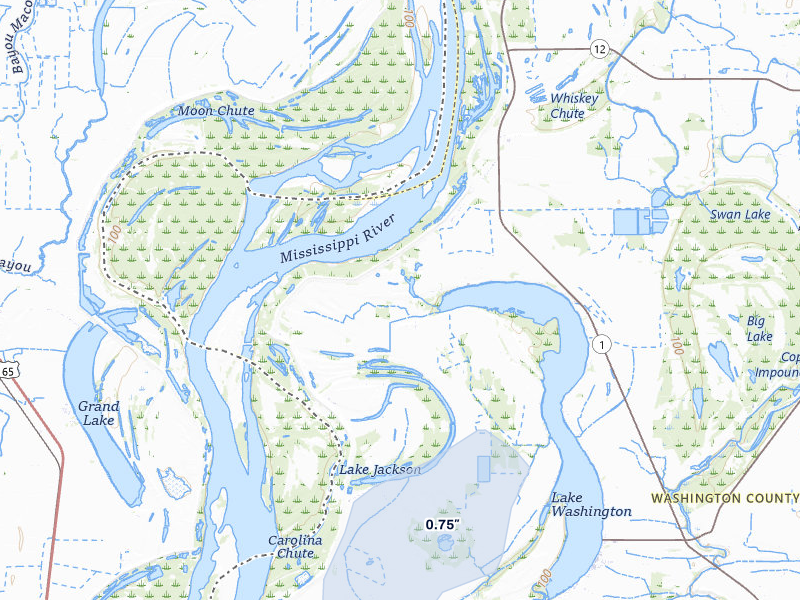 NEXRAD radar-signature map of the hail storm over Glen Allan, MS on Mar 7, 2026