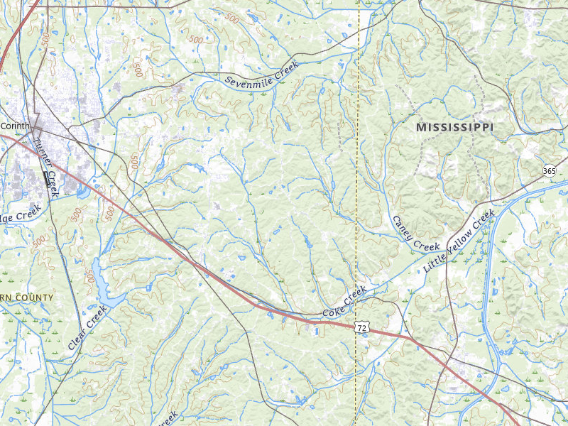 NEXRAD radar-signature map of the hail storm over Glen, MS on Jul 5, 2026