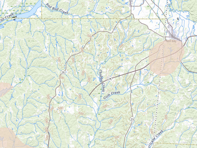 Radar-estimated hail-size map of the storm over Golden, MS on Jul 9, 2026
