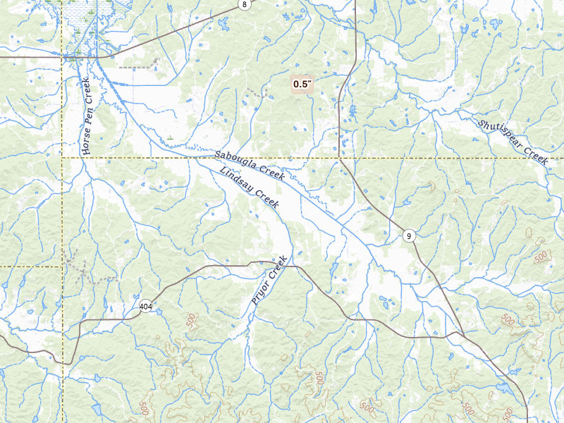 Radar-estimated hail-size map of the storm over Gore Springs, MS on Jul 1, 2026