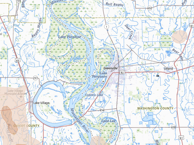 Radar-estimated hail-size map of the storm over Greenville, MS on Jul 8, 2026