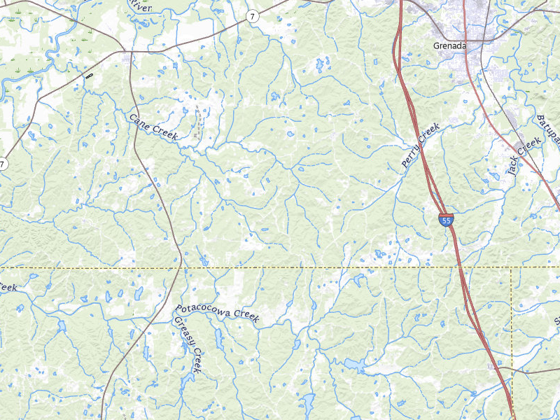 Radar-estimated hail-size map of the storm over Grenada, MS