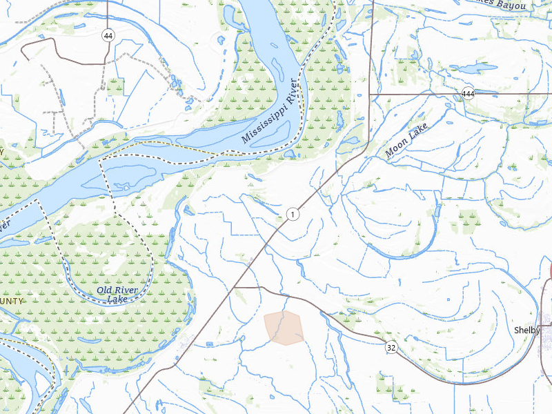 Radar-estimated hail-size map of the storm over Gunnison, MS on Feb 26, 2026